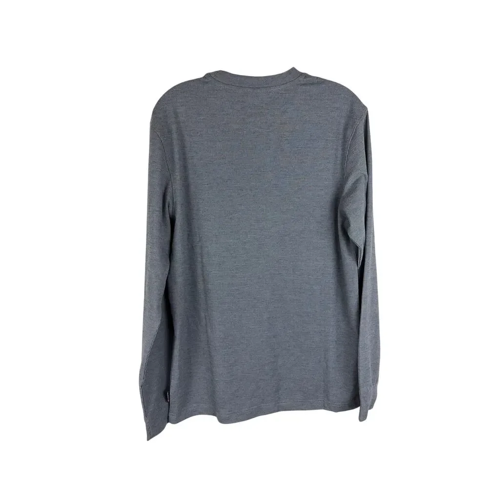 Quiksilver‎ Mens Long Sleeve Shirt Small Blue Soft Lightweight Sweatshirt